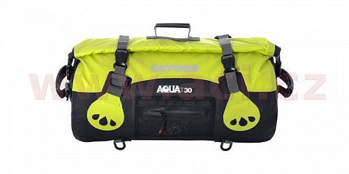 vodotěsný vak Aqua30 Roll Bag, OXFORD - Anglie (černý/fluo, objem 30 l)